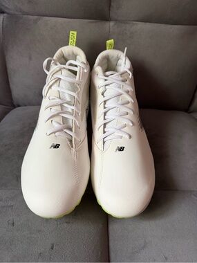 NEW BALANCE LACROSSE CLEATS RUSH v4 Low SZ 13 Men's~White NWOB
